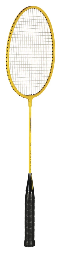Sportime Yeller Economy Steel Badminton Racquet, 26 Inches, Yellow/Black -Fitness Equipment 003356 ecommfullsize
