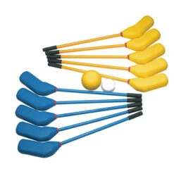 Sportime Super Softouch Hockey Set, 10 Hockey Sticks, Yellow And Blue