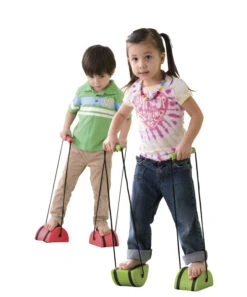 Weplay Stepping Stones-N-Stilt Set, 6-1/4 X 4-1/8 X 3-1/4 Inches, Plastic/Rubber Track, Set Of 3