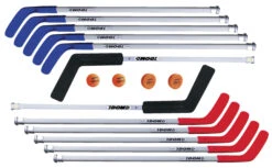 DOM Hockey Cup C6 Set, Includes 8 Sticks, 2 Goalie Sticks, 2 SuperPucks And 2 Balls