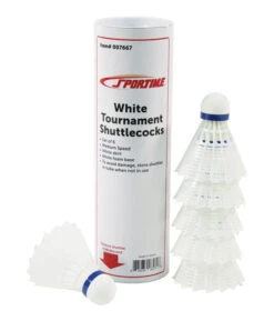 Sportime International Badminton Shuttlecocks, Nylon, Medium Speed, Set Of 6 -Fitness Equipment 007667 B ecommfullsize