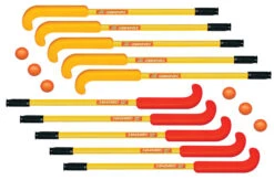 DOM SuperSafe Field Hockey Set, Includes 10 Sticks And 6 DOM-83 Balls