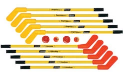 DOM SuperSafe Hockey Set, Includes 10 Sticks, 2 SuperSafe Pucks And 2 Balls, Up To Age 12