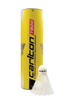 Carlton T800 White Badminton Shuttlecocks, Set Of 6