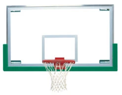Bison Competition Extended Life Fan To Rectangle Conversion Backboard, 72 X 2-1/4 X 42 Inches Backboard, Glass Backboard