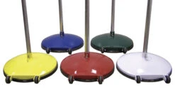 Jaypro Game Standard, Yellow Base With Natural Steel Upright, 145 Pounds, Pair Of 2