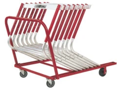 Gill Athletics Versatile Hurdle Cart, 10 Hurdles, Steel, Powder Coated