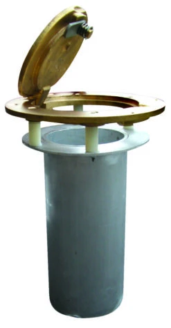 Jaypro Floor Sleeve With Hinged Cover, 10 X 3-1/2 In