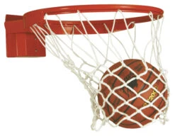 Bison Baseline 180 Deg Breakaway Basketball Rim For 42 Or 48 Inch Backboard, Steel