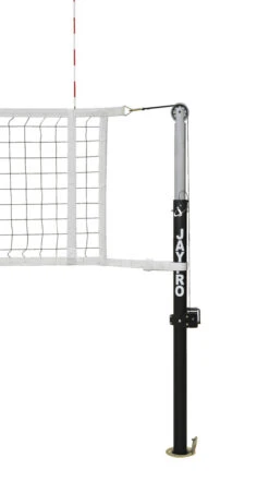 Jaypro Featherlite Aluminum Volleyball System, 16 Height Adjustments, Black