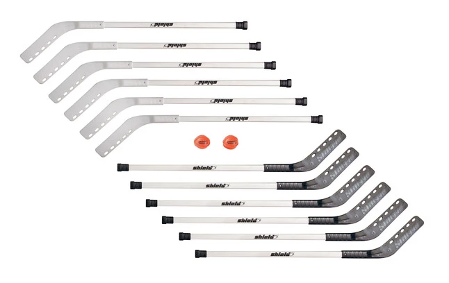 Shield Elementary Outdoor Floor Hockey Stick Set, 36 Inches 3 Shield Elementary Outdoor Floor Hockey Stick Set, 36 Inches