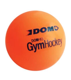 DOM Plastic Gym Hockey Ball For Floor Hockey Or Lacrosse, Optic Orange, 3 Inches