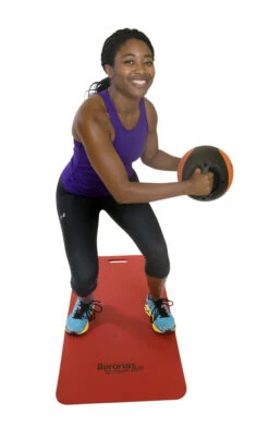 AeroMat Dual Grip Power Medicine Ball, 6 Pounds, Red And Black -Fitness Equipment 1290472 PC ecommfullsize