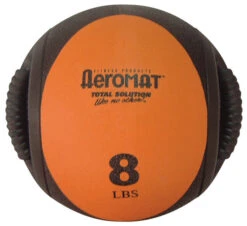 Aeromat Dual Grip Power Medicine Ball, 8 Pounds, Orange And Black