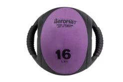 Aeromat Dual Grip Power Medicine Ball, 16 Pounds, Purple And Black