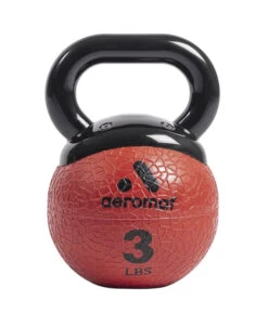 Aeromat Elite Mini Kettlebell Medicine Ball Weight, 3 Pounds, Red