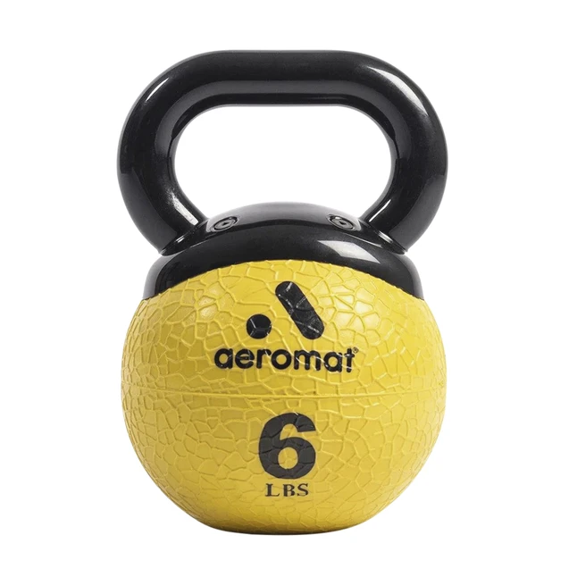 Aeromat Elite Mini 6 Lb Kettlebell, Yellow 3 Aeromat Elite Mini 6 Lb Kettlebell, Yellow