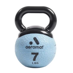 Aeromat Elite Mini Kettlebell, 7 Pounds, Light Blue
