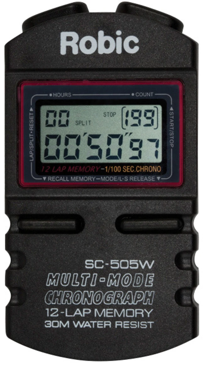 Robic SC-505W Multi-Mode Chronograph Stopwatch, 12 Lap Memory, Black 3 Robic SC-505W Multi-Mode Chronograph Stopwatch, 12 Lap Memory, Black