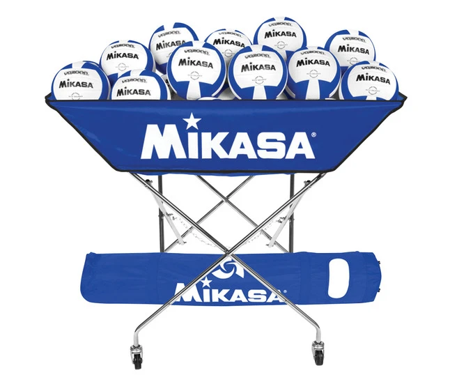 Mikasa Collapsible Hammock Ball Cart With Carry Bag, Royal Blue 3 Mikasa Collapsible Hammock Ball Cart With Carry Bag, Royal Blue
