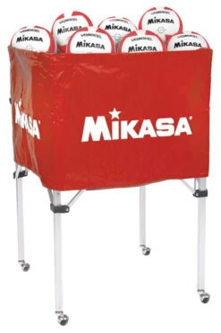 Mikasa Classic Collapsible Ball Cart With Carry Bag, Scarlet