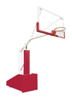 Bison T-Rex Side Court Portable Basketball System, 72 X 42 Inch Glass Backboard