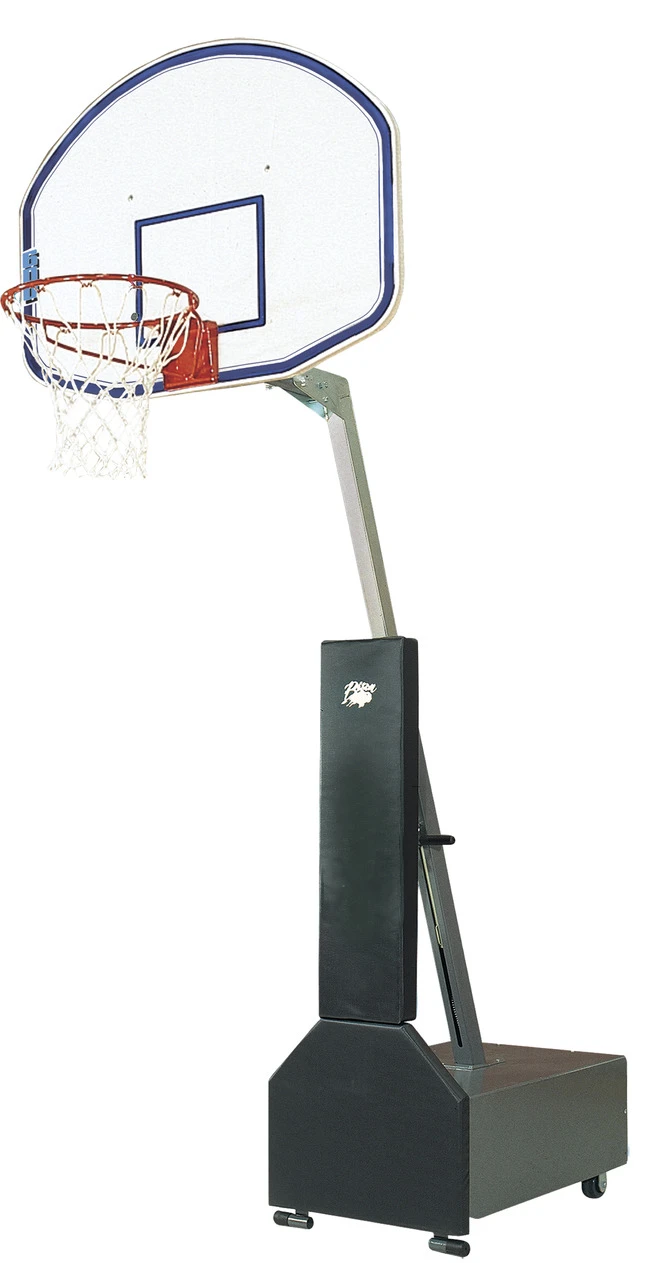 Bison Club Court Portable Basketball System With Fan Shaped Graphite Backboard, 48 X 36 Inch Backboard, Black 3 Bison Club Court Portable Basketball System With Fan Shaped Graphite Backboard, 48 X 36 Inch Backboard, Black