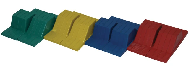 Sportime Rubber Starting Blocks, 9 X 14 X 16 Inches, Assorted Colors, Set Of 8 3 Sportime Rubber Starting Blocks, 9 X 14 X 16 Inches, Assorted Colors, Set Of 8