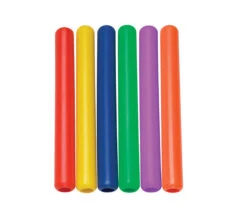 Sportime Beginner Relay Batons, 11-1/2 Inches, Assorted Colors, Set Of 6