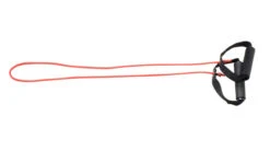 CanDo Lightweight Exercise Band With Handles, 48 Inches, Rubber Latex, Red