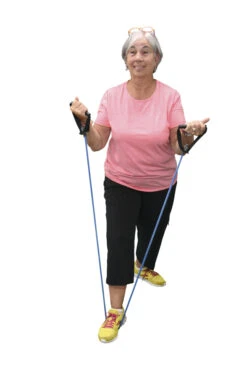 CanDo Heavyweight Exercise Band With Handles, 48 Inches, Rubber Latex, Blue -Fitness Equipment 1493394 SOAR A ecommfullsize