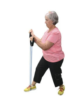 CanDo Heavyweight Exercise Band With Handles, 48 Inches, Rubber Latex, Blue -Fitness Equipment 1493394 SOAR B ecommfullsize