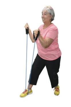 CanDo Heavyweight Exercise Band With Handles, 48 Inches, Rubber Latex, Blue -Fitness Equipment 1493394 SOAR C ecommfullsize