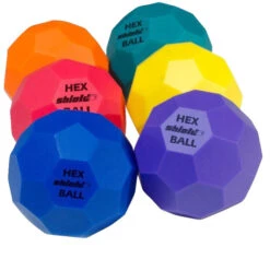 Shield Hex Balls, Set Of 6, Assorted Colors