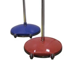 Jaypro Game Standard, Red Base With Natural Steel Upright, 220 Pounds, Pair Of 2
