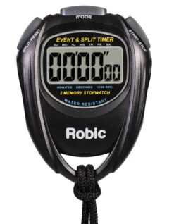 Robic SC-429 Water Resistant All Purpose Stopwatch, Black