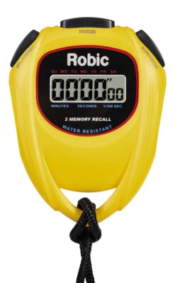 Robic SC-429 Water Resistant All Purpose Stopwatch, Yellow