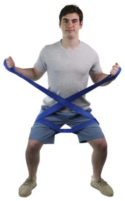 CanDo Multi-Grip Exerciser, 90 Foot Roll, Heavy, Blue -Fitness Equipment 2041091 B ecommfullsize