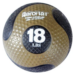 Aeromat Deluxe Medicine Ball, 18 Pounds, Black And Copper