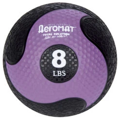 Aeromat Deluxe Medicine Ball, 8 Pounds, Black And Purple