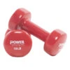 Power System Deluxe Vinyl Dumbbells, 10 Pounds, Red, Pair
