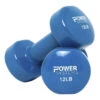 Power System Deluxe Vinyl Dumbbells, 12 Pounds, Blue, Pair